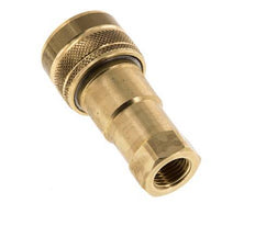 Brass DN 6.3 Hydraulic Coupling Socket G 1/4 inch Female Threads ISO 7241-1 B D 14.2mm