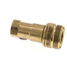 Brass DN 6.3 Hydraulic Coupling Socket G 1/4 inch Female Threads ISO 7241-1 B D 14.2mm