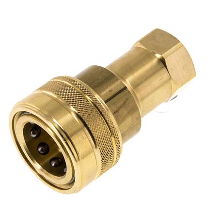 Brass DN 12.5 Hydraulic Coupling Socket G 1/2 inch Female Threads ISO 7241-1 B D 23.5mm