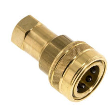 Brass DN 12.5 Hydraulic Coupling Socket G 1/2 inch Female Threads ISO 7241-1 B D 23.5mm