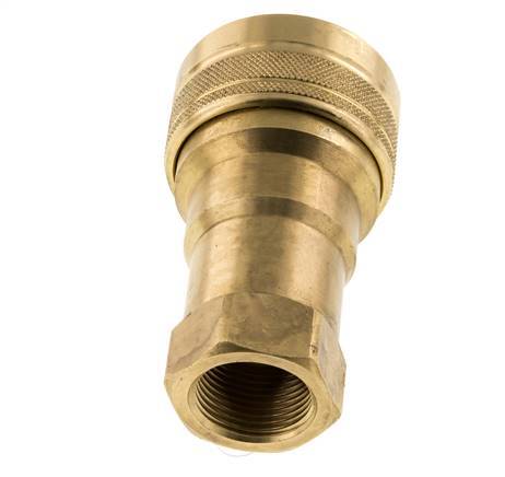 Brass DN 20 Hydraulic Coupling Socket G 3/4 inch Female Threads ISO 7241-1 B D 31.4mm