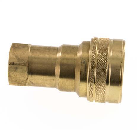 Brass DN 20 Hydraulic Coupling Socket G 3/4 inch Female Threads ISO 7241-1 B D 31.4mm