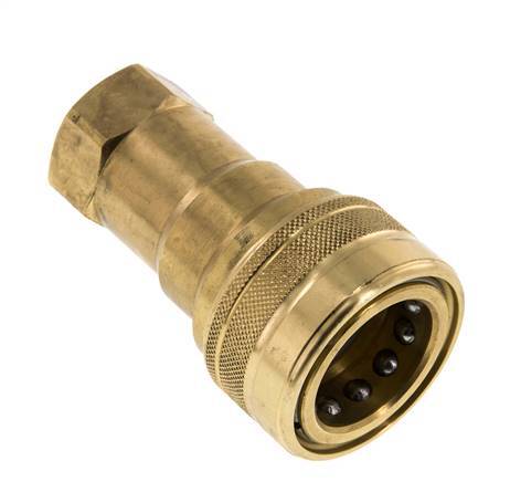 Brass DN 20 Hydraulic Coupling Socket G 3/4 inch Female Threads ISO 7241-1 B D 31.4mm
