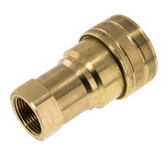 Brass DN 25 Hydraulic Coupling Socket G 1 inch Female Threads ISO 7241-1 B D 37.8mm