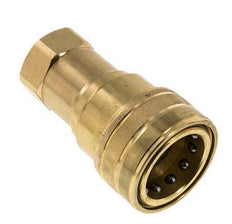 Brass DN 25 Hydraulic Coupling Socket G 1 inch Female Threads ISO 7241-1 B D 37.8mm