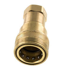 Brass DN 25 Hydraulic Coupling Socket G 1 inch Female Threads ISO 7241-1 B D 37.8mm
