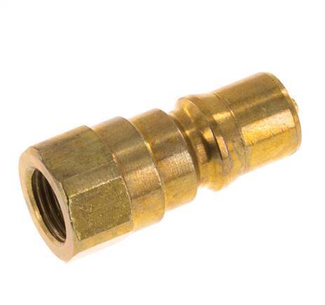 Brass DN 5 Hydraulic Coupling Plug G 1/8 inch Female Threads ISO 7241-1 B D 10.9mm