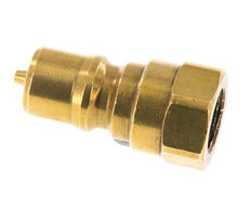 Brass DN 6.3 Hydraulic Coupling Plug G 1/4 inch Female Threads ISO 7241-1 B D 14.2mm