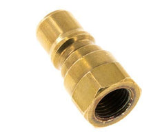Brass DN 6.3 Hydraulic Coupling Plug G 1/4 inch Female Threads ISO 7241-1 B D 14.2mm