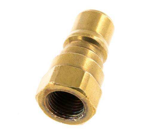 Brass DN 6.3 Hydraulic Coupling Plug G 1/4 inch Female Threads ISO 7241-1 B D 14.2mm