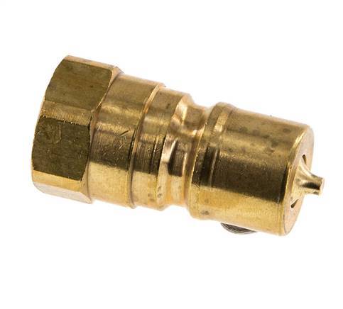 Brass DN 10 Hydraulic Coupling Plug G 3/8 inch Female Threads ISO 7241-1 B D 19.1mm