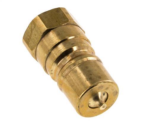 Brass DN 10 Hydraulic Coupling Plug G 3/8 inch Female Threads ISO 7241-1 B D 19.1mm