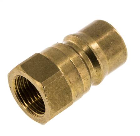 Brass DN 12.5 Hydraulic Coupling Plug G 1/2 inch Female Threads ISO 7241-1 B D 23.5mm