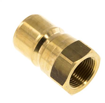 Brass DN 20 Hydraulic Coupling Plug G 3/4 inch Female Threads ISO 7241-1 B D 31.4mm