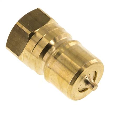 Brass DN 20 Hydraulic Coupling Plug G 3/4 inch Female Threads ISO 7241-1 B D 31.4mm