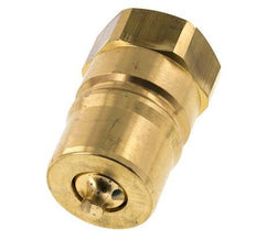 Brass DN 25 Hydraulic Coupling Plug G 1 inch Female Threads ISO 7241-1 B D 37.8mm