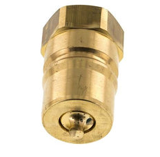 Brass DN 25 Hydraulic Coupling Plug G 1 inch Female Threads ISO 7241-1 B D 37.8mm
