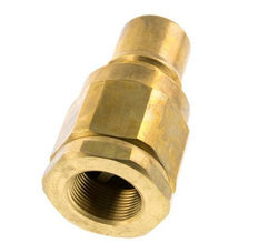 Brass DN 40 Hydraulic Coupling Plug G 1 1/4 inch Female Threads ISO 7241-1 B D 44.5mm