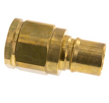 Brass DN 40 Hydraulic Coupling Plug G 1 1/4 inch Female Threads ISO 7241-1 B D 44.5mm