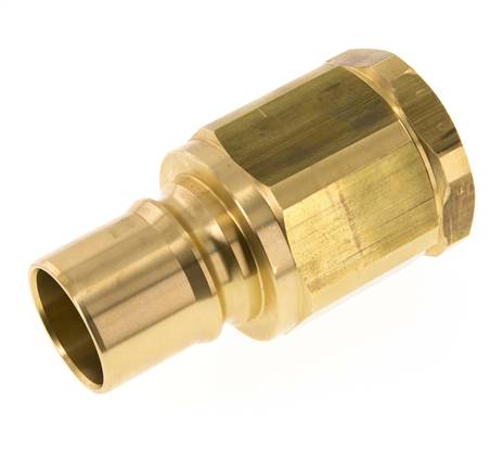 Brass DN 50 Hydraulic Coupling Plug G 2 inch Female Threads ISO 7241-1 B D 63.2mm