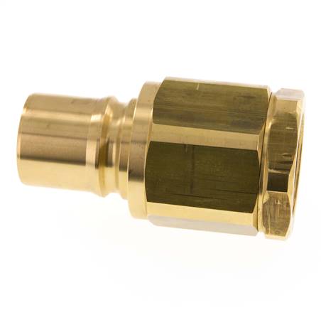 Brass DN 50 Hydraulic Coupling Plug G 2 inch Female Threads ISO 7241-1 B D 63.2mm