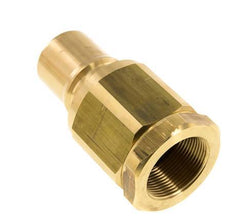 Brass DN 40 Hydraulic Coupling Plug G 1 1/2 inch Female Threads ISO 7241-1 B D 44.5mm