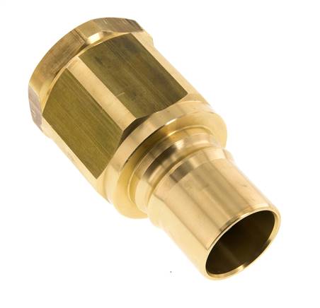 Brass DN 50 Hydraulic Coupling Plug G 2 inch Female Threads ISO 7241-1 B D 63.2mm