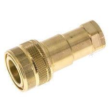 Brass DN 6.3 Hydraulic Coupling Socket 1/4 inch Female NPT Threads ISO 7241-1 B D 14.2mm