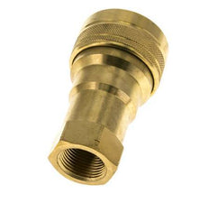 Brass DN 20 Hydraulic Coupling Socket 3/4 inch Female NPT Threads ISO 7241-1 B D 31.4mm