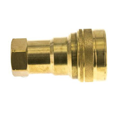 Brass DN 20 Hydraulic Coupling Socket 3/4 inch Female NPT Threads ISO 7241-1 B D 31.4mm