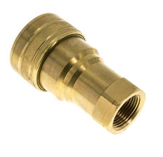 Brass DN 25 Hydraulic Coupling Socket 1 inch Female NPT Threads ISO 7241-1 B D 37.8mm