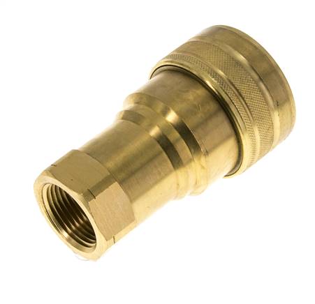 Brass DN 50 Hydraulic Coupling Socket 2 inch Female NPT Threads ISO 7241-1 B D 63.2mm