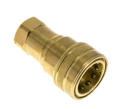 Brass DN 40 Hydraulic Coupling Socket 1 1/4 inch Female NPT Threads ISO 7241-1 B D 44.5mm