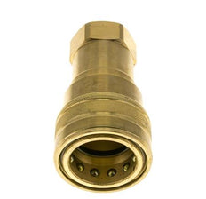 Brass DN 40 Hydraulic Coupling Socket 1 1/4 inch Female NPT Threads ISO 7241-1 B D 44.5mm