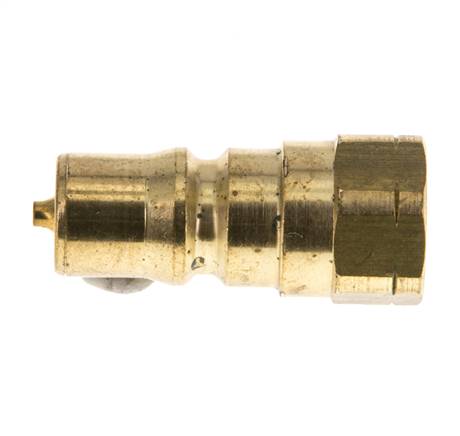 Brass DN 5 Hydraulic Coupling Plug 1/8 inch Female NPT Threads ISO 7241-1 B D 10.9mm
