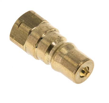 Brass DN 5 Hydraulic Coupling Plug 1/8 inch Female NPT Threads ISO 7241-1 B D 10.9mm