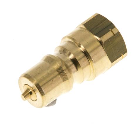 Brass DN 6.3 Hydraulic Coupling Plug 1/4 inch Female NPT Threads ISO 7241-1 B D 14.2mm