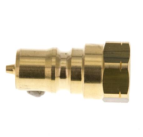 Brass DN 6.3 Hydraulic Coupling Plug 1/4 inch Female NPT Threads ISO 7241-1 B D 14.2mm