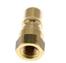 Brass DN 6.3 Hydraulic Coupling Plug 1/4 inch Female NPT Threads ISO 7241-1 B D 14.2mm