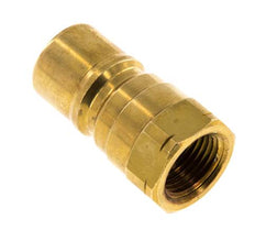 Brass DN 10 Hydraulic Coupling Plug 3/8 inch Female NPT Threads ISO 7241-1 B D 19.1mm
