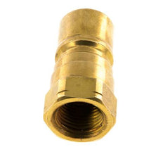 Brass DN 10 Hydraulic Coupling Plug 3/8 inch Female NPT Threads ISO 7241-1 B D 19.1mm