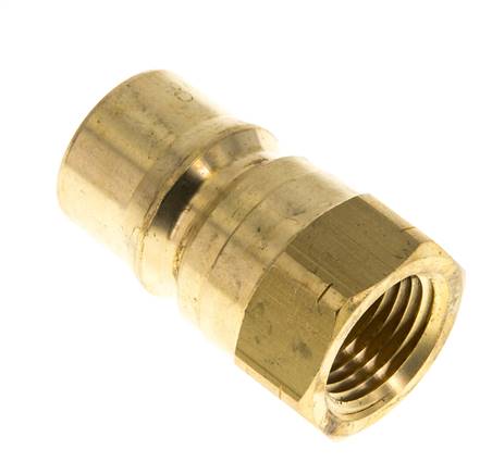 Brass DN 12.5 Hydraulic Coupling Plug 1/2 inch Female NPT Threads ISO 7241-1 B D 23.5mm