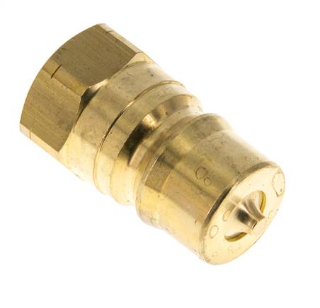 Brass DN 12.5 Hydraulic Coupling Plug 1/2 inch Female NPT Threads ISO 7241-1 B D 23.5mm