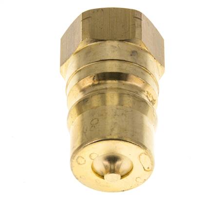 Brass DN 12.5 Hydraulic Coupling Plug 1/2 inch Female NPT Threads ISO 7241-1 B D 23.5mm