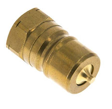 Brass DN 20 Hydraulic Coupling Plug 3/4 inch Female NPT Threads ISO 7241-1 B D 31.4mm