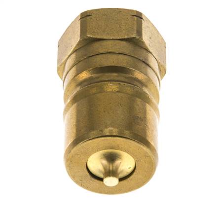 Brass DN 20 Hydraulic Coupling Plug 3/4 inch Female NPT Threads ISO 7241-1 B D 31.4mm