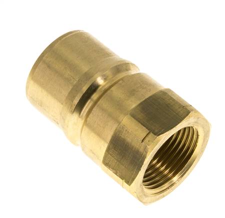 Brass DN 25 Hydraulic Coupling Plug 1 inch Female NPT Threads ISO 7241-1 B D 37.8mm