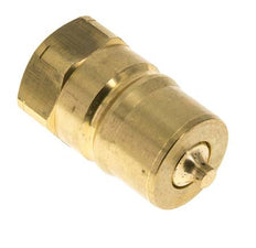 Brass DN 40 Hydraulic Coupling Plug 1 1/4 inch Female NPT Threads ISO 7241-1 B D 44.5mm