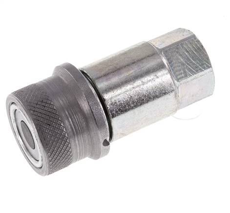 Steel DN 4 Flat Face Hydraulic Socket G 1/8 inch Female Threads D 13.5mm