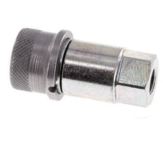 Steel DN 4 Flat Face Hydraulic Socket G 1/8 inch Female Threads D 13.5mm